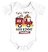 SpecialMe® Baby Body mit Namen Bedrucken Lassen Feuerwehr-Auto Tatütata Hier kommt [Wunschname] Kurzarm Bio Baumwolle weiß 6-12 Monate