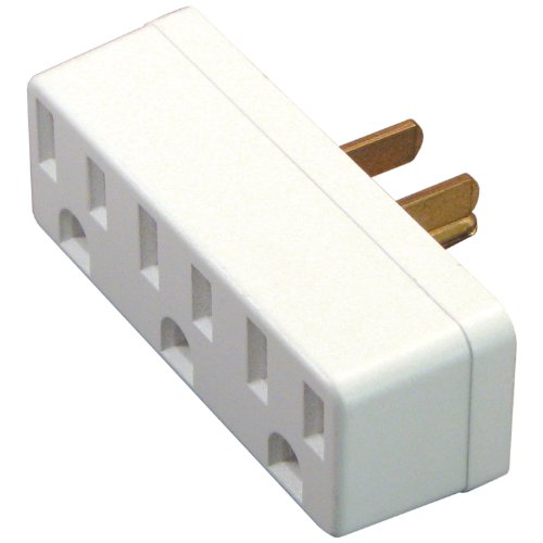 Axis 45090 3-Outlet Grounded Wall Adapter, White #TOP16