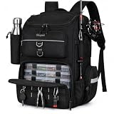 Shupaii Fishing Backpack with Rod Holder, Large Water Resistant Tackle Storage Bag for Fishing Gear, Fishing Bag Gifts for Men