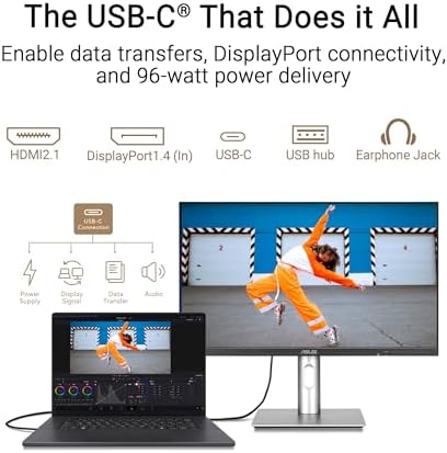 ASUS ProArt PA27JCV 27 Inch 5K USB-C Professional Monitor for Mac — 사진 6