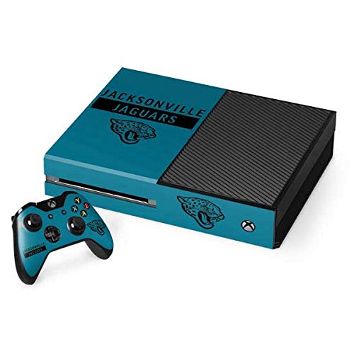 Skinit Decal Gaming Skin Compatible with Xbox One Console and Controller Bundle - Officially Licensed NFL Jacksonville Jaguars Teal Performance Series Design