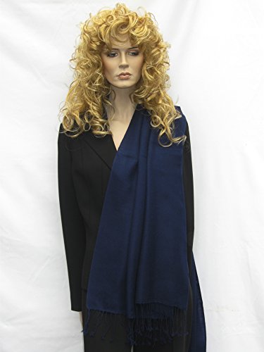 Pashmina Shawl/Scarf (Pure Pashmina- 3 Ply) From Cashmere Pashmina Group Inky Navy) #TOP6