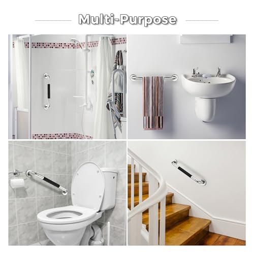 image for Ravinte Hardware Grab Bars for Shower，2 Pack 16 Inch Anti-Slip Showe