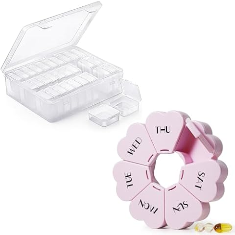 Small Plastic Bead Storage for Jewelry Making and Pill Organizer Cute Cover