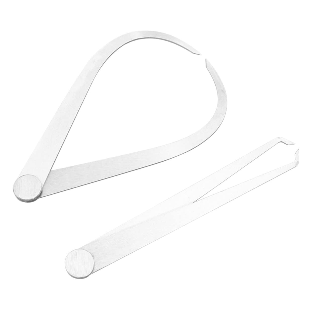 2-Piece 250mm Measuring Caliper Set Sturdy Stainless Steel Distance Measuring Tool for Accurate Internal and External Measurements