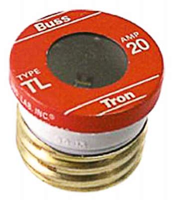 Cooper Bussmann TL-20PK4 20-Amp TL Plug Fuse, 4-Pk. - Quantity 12
