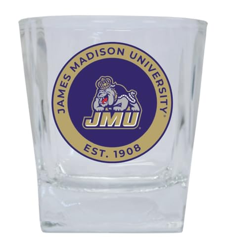 R and R Imports James Madison Dukes 10 oz Whiskey Rocks Glass Circle Design Offiically Licensed Single