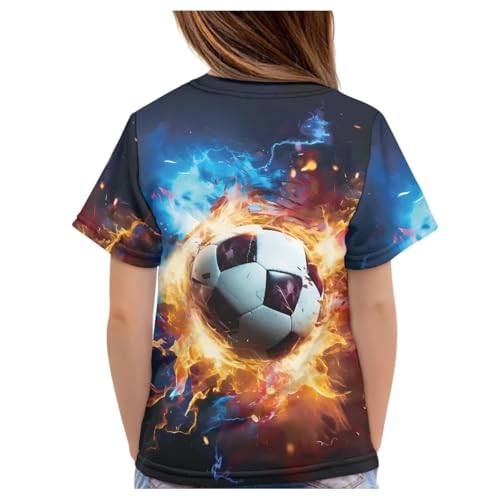 Image of JEOCODY Boys Girls Graphic Tees Funny 3D Printed Short Sleeve T-Shirts 3-16T