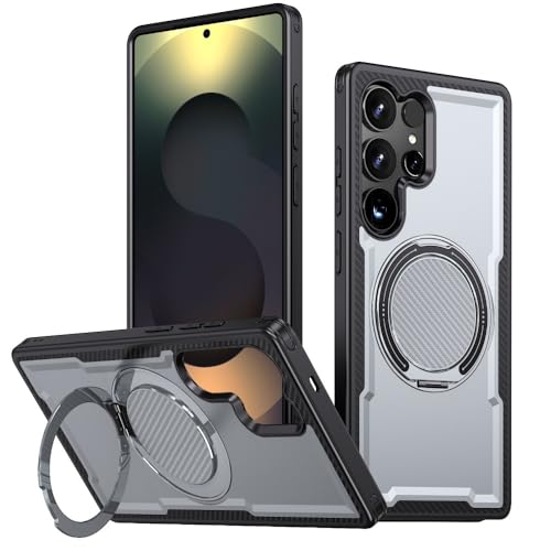 Coque Samsung S23 Ultra antichoc silicone gris avec support anneau 360