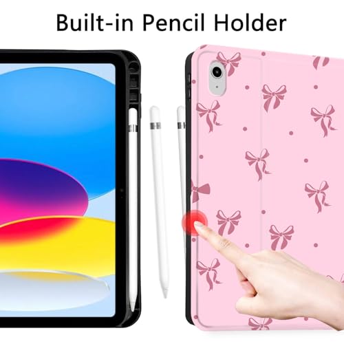 Étui iPad 11 anti-choc avec porte-crayon antidérapant rose - 3