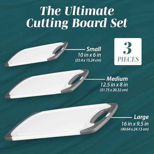 image for HOMWE Cutting Boards for Kitchen - BPA-Free Chopping Board - Different
