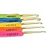 Katech 5 pcs Crochet Hooks, Double Head Different Sizes Crochet Needles with Colorful Ergonomic Handle, Aluminum Alloy Crochet Hook Set DIY Knitting Needles Sweater Weave Tools for Crochet Lovers