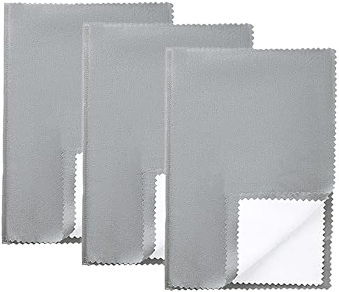 Pro Size Polishing Cloth Large Cleaning Cloths for Gold Silver and Platinum Jewelry Coins Watch, Silverware 11 x 14 inches Each Tarnish Remover Keeps Jewelry Shining (3PCS)