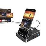 GKI USB-C 7-in-1 Docking Station, USB-C Hub with 4K HDMI, Type-C Phone to TV Adapter, Multiport Expansion for Samsung DeX, Android Phones, DP Alt Mode.