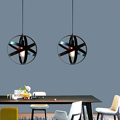 Lámpara de techo vintage industrial ajustable con casquillo E27 para salón 4
