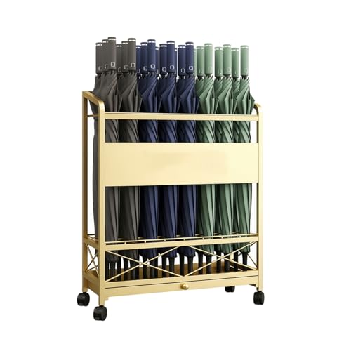 Porte-parapluies sur pied et support pour cannes à roulettes pour entrée et bureau