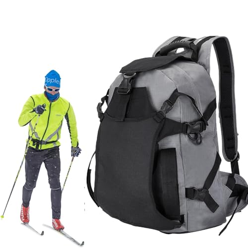 Sac à dos ski 30 litres pour raquettes et casque de snowboard de station