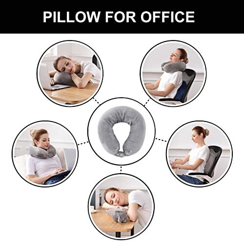 Sochow Travel Blanket Or Neck Pillow, 2-In-1 Soft Fleece Blanket With Neck Pillowcase Sets For Airplane Car Camping And Office, Grey #TOP5