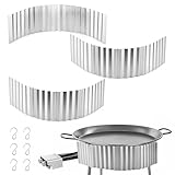 MorningRo Paella Gas Burner Windshields Compatible with up to 28 Inch Paella Pans, Portable Galvanized Steel Windshields for Camping Crawfish Boil Cooking Outdoor, Propane