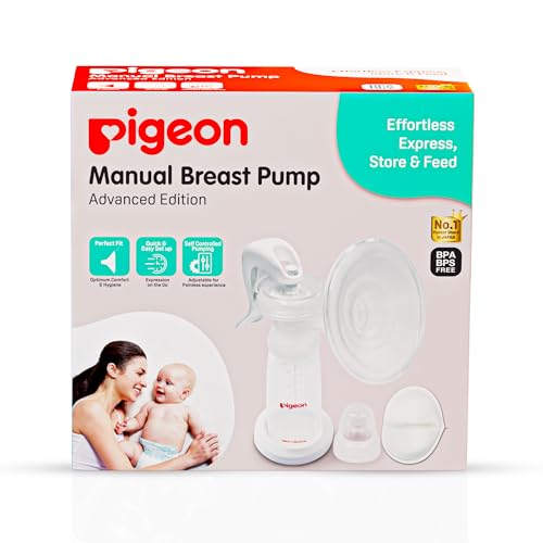Image of Pigeon Manual Breast Pump with PP Bottle 200 ml | One-Hand Adjustable Pumping System | Less Fuss, Less Hassle | BPA & BPS Safe Materials