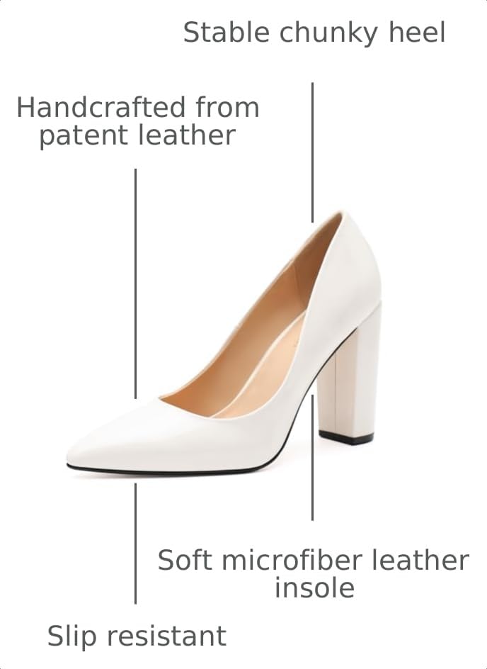 Image of Unisex High Heels for Men and Women 4.7 Inch Chunky Block Heels
