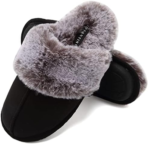 CIOR Women’s Memory Foam Slippers Faux Fur Lining