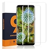 Carantee Schutzfolie für Panzerglas für Samsung Galaxy S8, 2 Stück 9H Härte Schutzglas, Anti Kratzer, Anti-Bläschen, 3D Runde Kanten, Sensitive Touch, HD Klarsicht Samsung S8 Displayschutzfolie