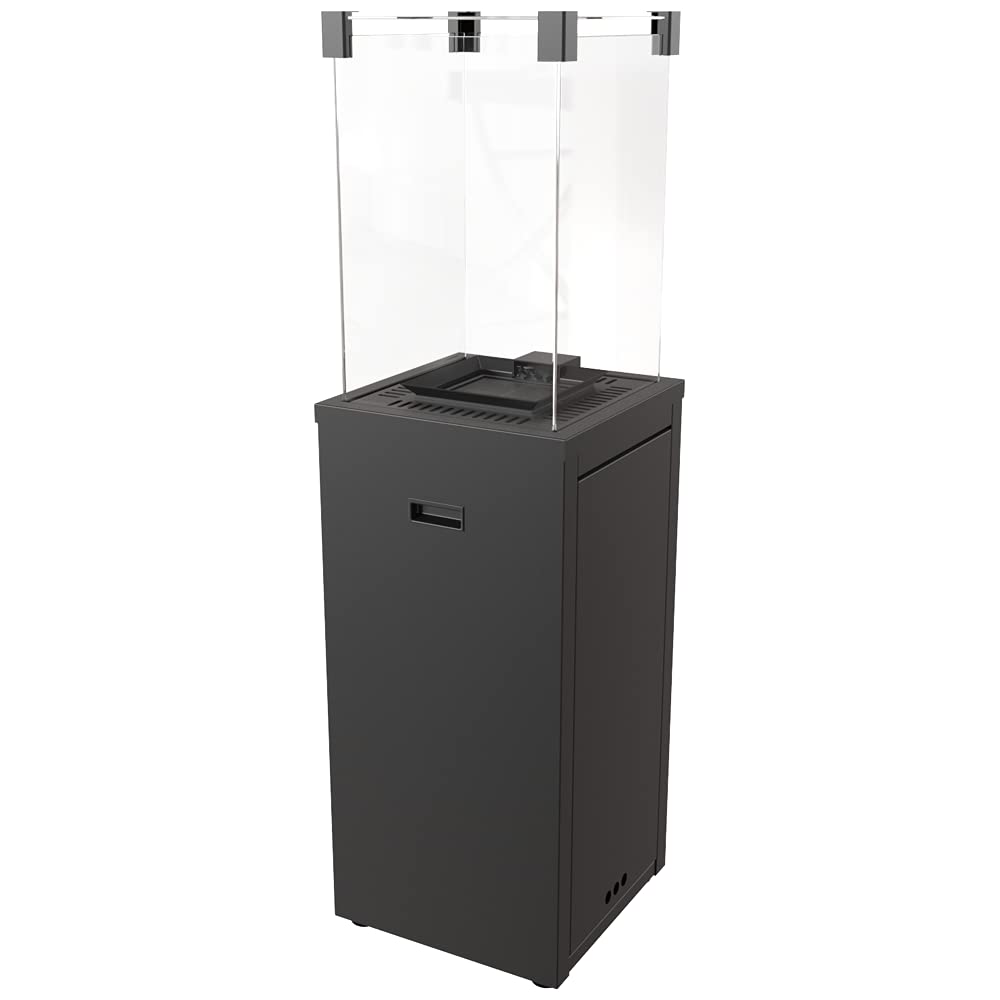 Kratki Gasheizstrahler Patio Slim aus Stahl für Außen, B41,5 x H142,9 x T41,2 cm, Heizleistung bis zu 8,2 kW, Leistungsbereich 4,9 – 8,2 kW, Gewicht 43,9 kg, Betrieb mit flüssigem LPG-Gas