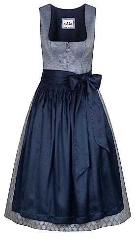Nübler Dirndl midi Damen - 2 teilig inkl. Kleid und Dirndl Schürze im...