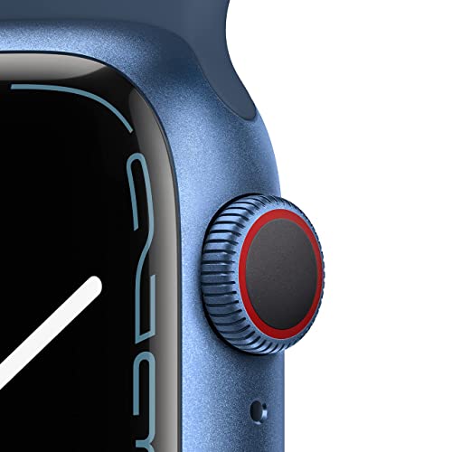 41GDgvfS ML Apple Watch Series 7 GPS + Cellular, 41mm Blue Aluminum Case with Abyss Blue Sport Band - Regular (Renewed) - Image 3