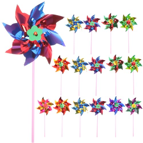 LUOZZY 20pcs Mini Windmill Toys Small Pinwheel Windmill Playthings for Micro Landscape, Mixed Color