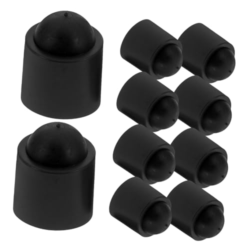 POPETPOP 10pcs Billiard Stick Tail Protectors Snooker Tip Covers Pool Bottom Covers Rubber Sleeves Easy to Install