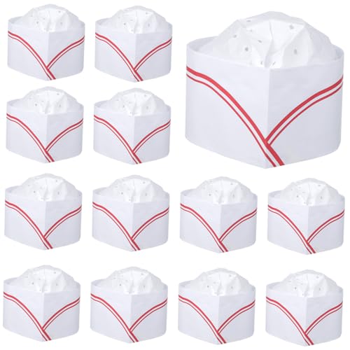 PRETYZOOM 20 Peças De Chef De Uniforme De Restaurante De Trabalho De Cozinha Bonés De Chef De Garçon
