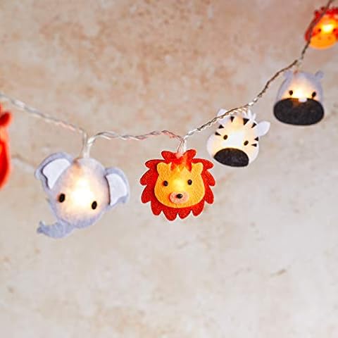Lights4fun Cadena Luminosa Safari en Fieltro con LED a Pilas Cover