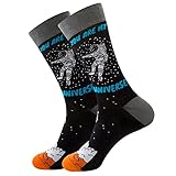 Genérico Pantys Mujer Reductor Calcetines Negros Hombre Calcetines geométricos de frutas para hombres y mujeres, calcetines de calle, calcetines de astronauta Medias Mujer Invierno (Black, One Size)