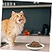 HEALEEP 3pcs Non- Ceramic Cat Bowls Silicone Base for Food and Water Stylish and Lightweight Cat Dishes for Indoor and Outdoor Feeding for All