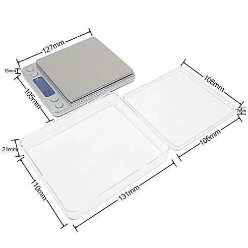 3000G X 0.1G High Precision Lcd Digital Portable Counting Scale, Mocco Multifunction Accuracy Electronic Balance Pocket Scales With 2 Trays Weights Pcs Functions For Home, Kitchen, School, Laboratory #TOP1
