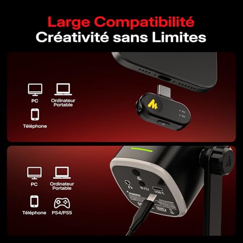 Microphone sans Fil et Casque Studio avec Câble Détachable - 3