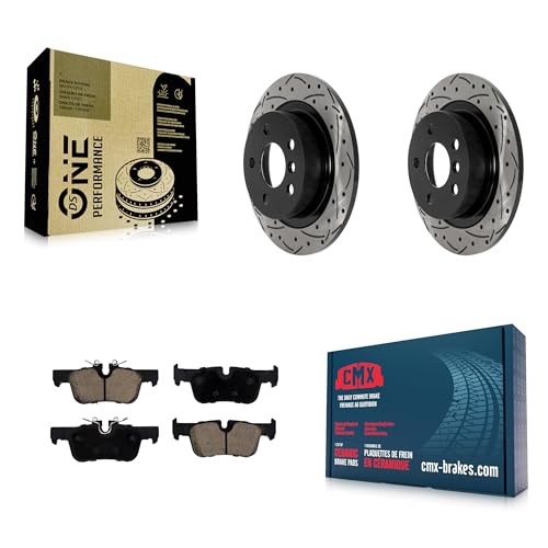 Transit Auto Rear Coated Drilled Slotted Disc Brake Rotors And Ceramic Pads Kit Replacement For Mini Cooper Countryman Clubman BMW i3 i3s KDC-100827 by Transit Auto - Used condition - CA$107.73