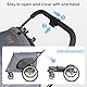 R8 Pro Extra Large Foldable Pet Stroller, Dog Stroller & Pet Trailer for Large Dogs Under 100 lbs, Unmovable, Disabled & Pregnant Dogs - Conveniently Carriable by Bike and Car, Grey