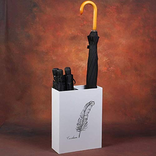 Porte-parapluie ménage blanc MiroDo avec support de rangement