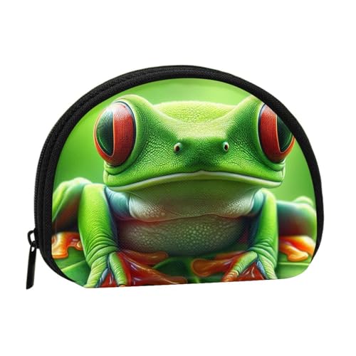 Portable Coin Purse Puerto-Rico-Tree-Frog-Leaves Mini Zippered Money Pouch Card Holder
