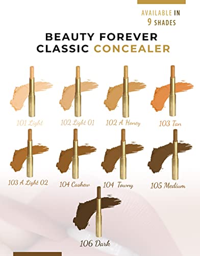 Beauty Forever Classic Concealer, Lightweight, Matte Finish, Oil Free Suitable For All Skin Types, Natural Looks, Dark Circle, Acne Scars Coverage Available in 9 Fabulous Shades (101 LIGHT) - Image 5