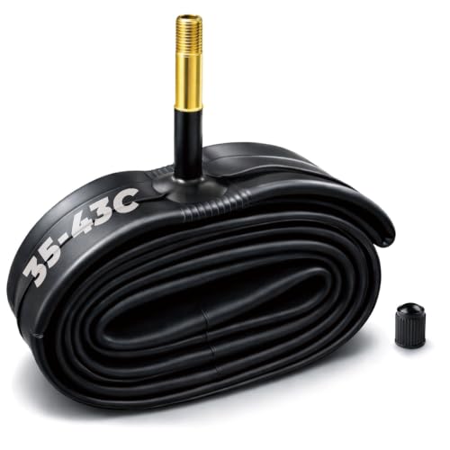 Dionysoplos 1 Pack 700x35-43c Bike Inner Tube with 48mm Schrader Valve Reliable Butyl Rubber 700C Bicycle Tube Compatible with 700x35C 700x38C 700x40C 700x42C 700x43C Road Hybrid Gravel Bike Tire