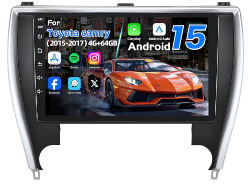 [4+64GB] Car Radio for Toyota Camry 2015 2016 2017 Upgrade: 10.2" Touchscreen 1.8GHZ CPU Head Unit Stereo Carplay Android Auto, Bluetooth 5.4, GPS, Backup Camera FM/SWC by Jingelsye - Used condition - US$128.44