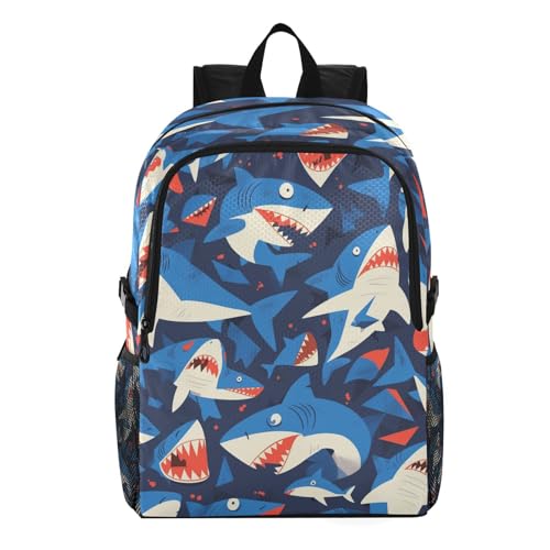Sac à dos de randonnée pliable requin pour voyages et excursions