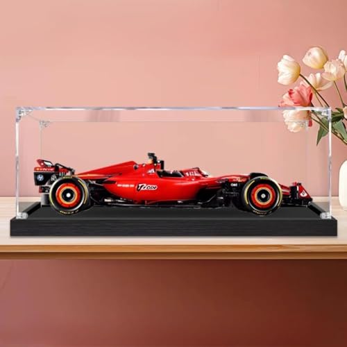 Acryl Vitrine Kompatibel Mit Ferrari SF-24 F1 Rennauto, Schaukasten Showcase Staubdichte Display Case für 42207 - Nicht Enthalten Modellbausatz