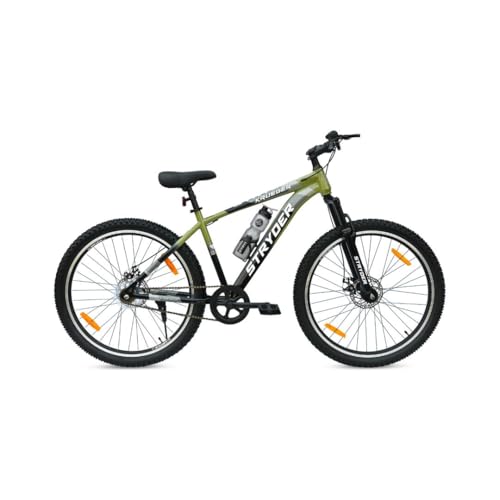 Image of Stryder 27.5T Krueger Mountain Cycle for Men & Women with Front Suspension and Dual Disc Brake | Single Speed Cycle - Ideal for 12+ Years (Frame: 18 Inches) (Sage Green::Black)