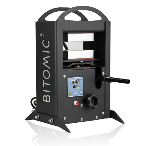 Bitomic 8 Ton Heat Press Machine - Easy Press & Leak-Free & Sturdy Hydraulic Press Kit | Hot Press w/Dual 2.3x4.7 inch Heated Platens l Accurate LCD Temperature Control