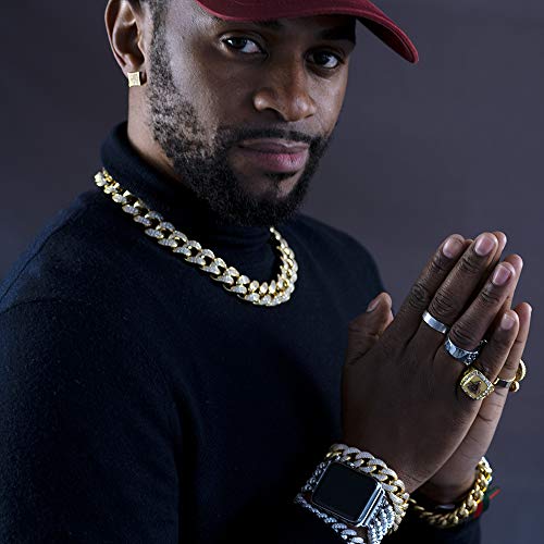 Lureen Gold 11Mm Square Cz Stud Earring For Men Women Boy Grils #TOP2